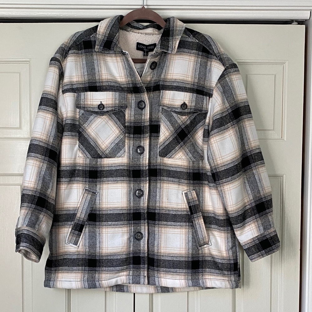 NWT Plaid Jacket by Love Tree (medium weight)